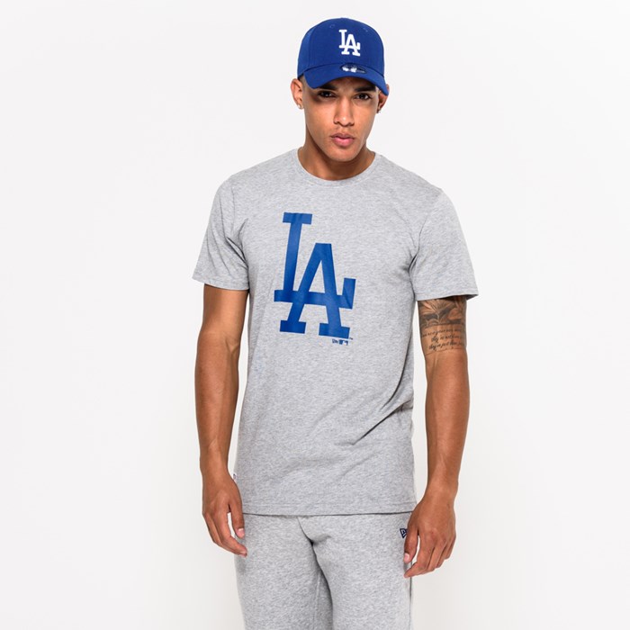 LA Dodgers Miesten T-paita Harmaat - New Era Vaatteet Verkossa FI-869705